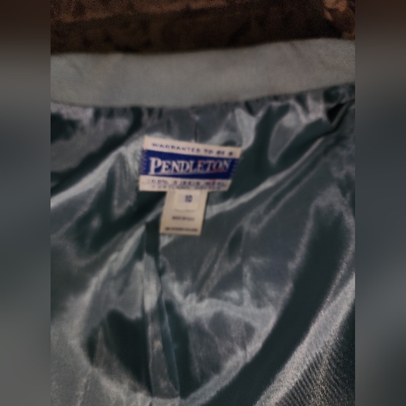 Vintage Pendleton Womens 100% Virgin Wool Pant Suit Sz 10 Blazer & sz 10 Pants - Picture 8 of 17